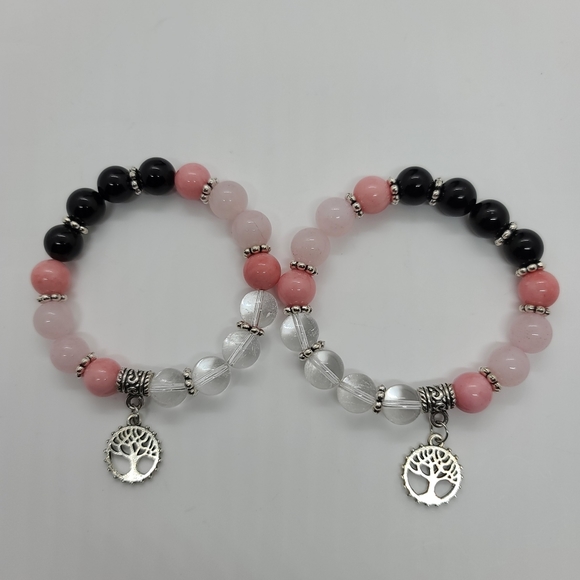 Pink Quartzite Tree Charm Bracelet by Ulara Moon - Picture 6 of 7
